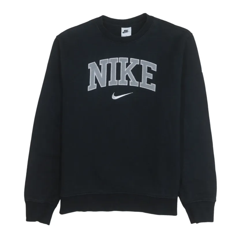 Nike 90's Center Middle Swoosh Crew Neck Sweatshirt Medium Black sold by Vintage Club
