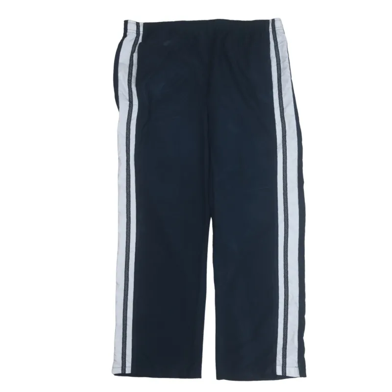 Nike 90's Elasticated Waistband Drawstrings Straight Leg Baggy Trousers / Pants Medium Navy Blue sold by Vintage Club
