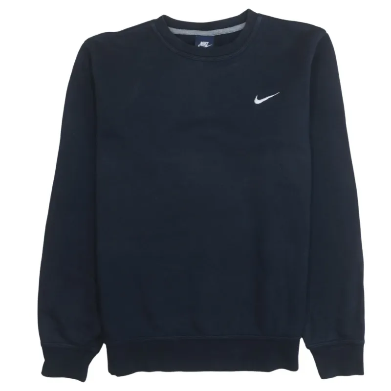 Nike 90's Swoosh Crew Neck Sweatshirt Medium Navy Blue sold by Vintage Club