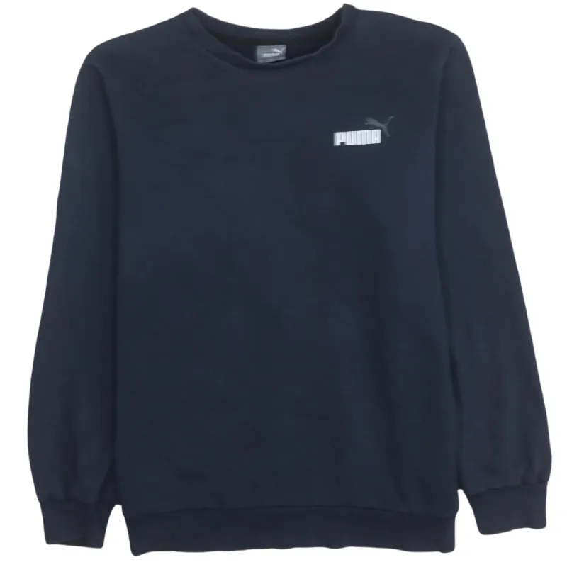 Puma 90's Lightweight Crew Neck Sweatshirt Medium Navy Blue made by Puma