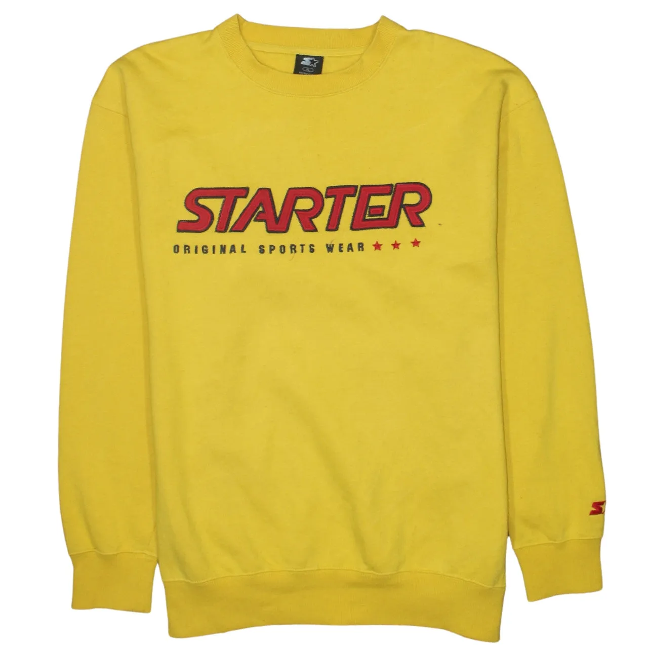 Starter 90's Spellout Crew Neck Sweatshirt XLarge Yellow sold by Vintage Club