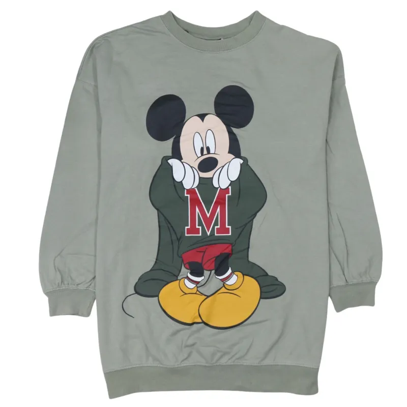 Disney 90's Mickey Mouse Crew Neck Sweatshirt Small Green sold by Vintage Club