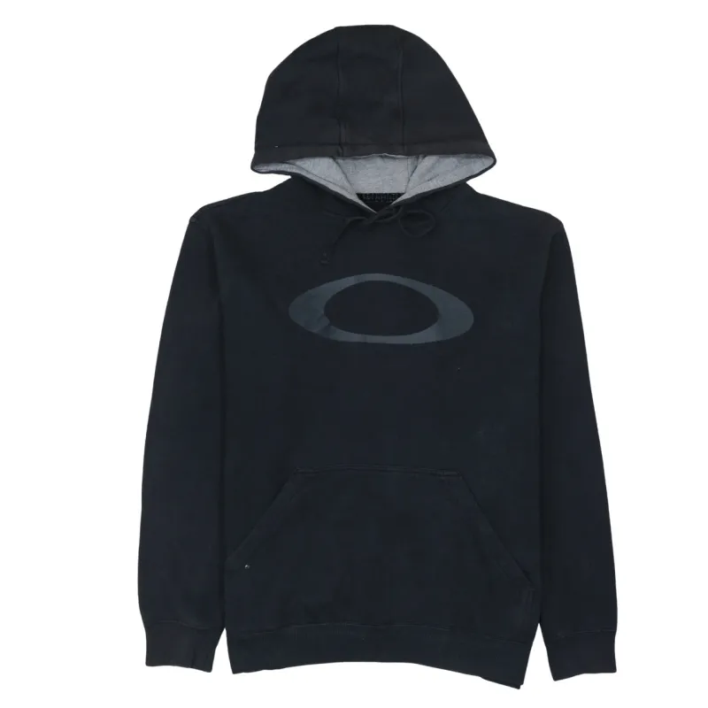 Oakley 90's Drawstring Pockets Pullover Hoodie Medium Black sold by Vintage Club