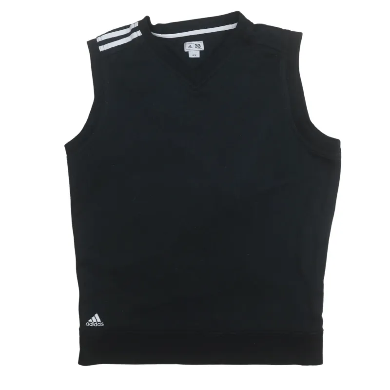 Adidas 90's Vest Sleeveless V Neck Gilet Medium Black made by Adidas