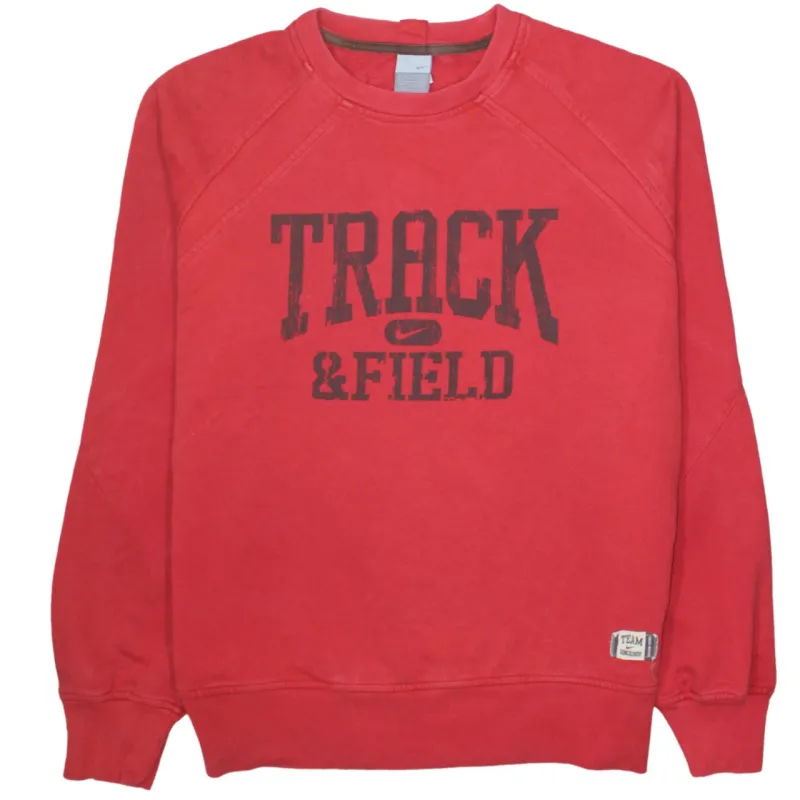 Nike 90's Center Middle Swoosh Crew Neck Sweatshirt Medium Red made by Nike