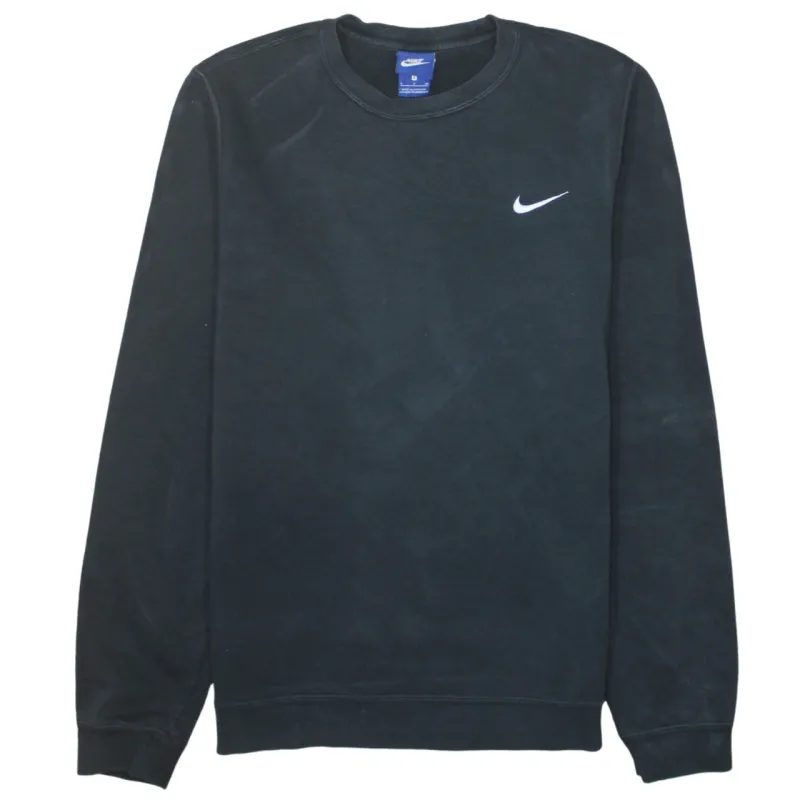 Nike 90's Swoosh Crew Neck Sweatshirt Small Black made by Nike