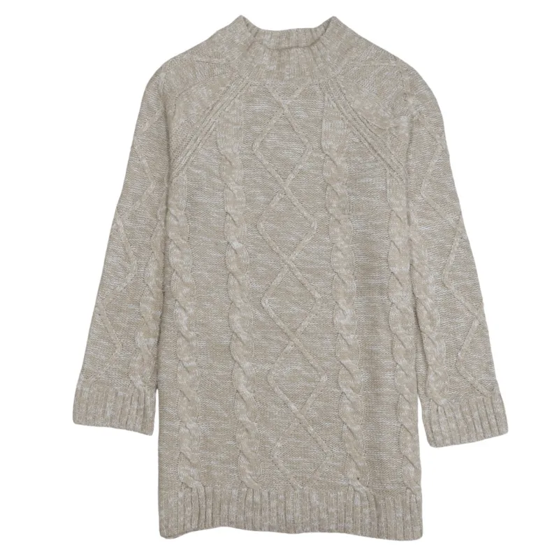 Retro 90's Plain Mock Neck Sweatshirt Medium Beige Cream sold by Vintage Club