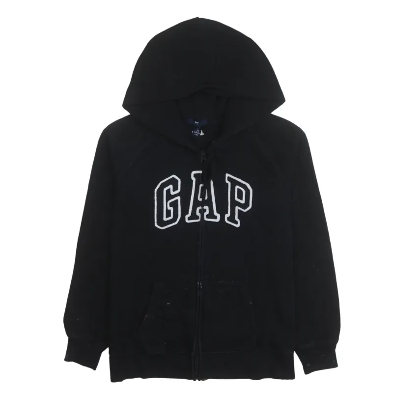 Gap 90's Spellout Full Zip Up Hoodie Large Black made by GAP