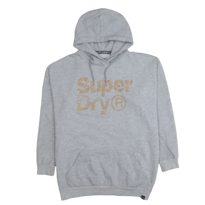 Super Dry 90's Spellout Pullover Hoodie Medium Grey sold by Vintage Club