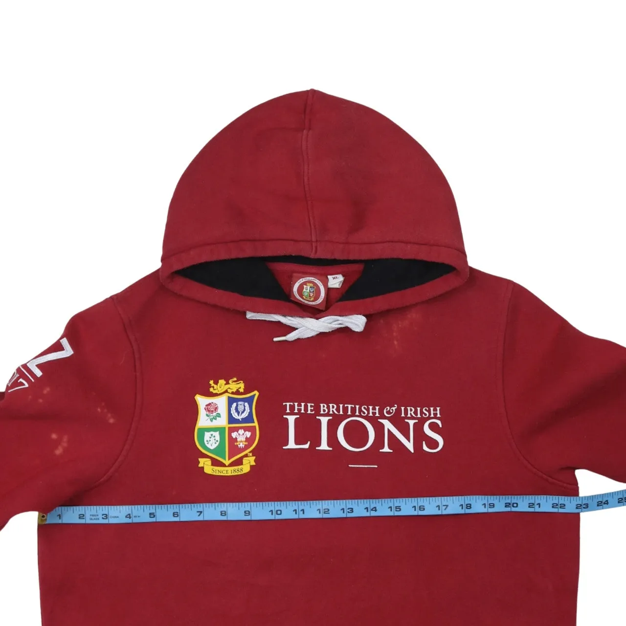 Retro 90's Drawstring Pockets Pullover Hoodie XLarge Red sold by Vintage Club product image thumbnail 5