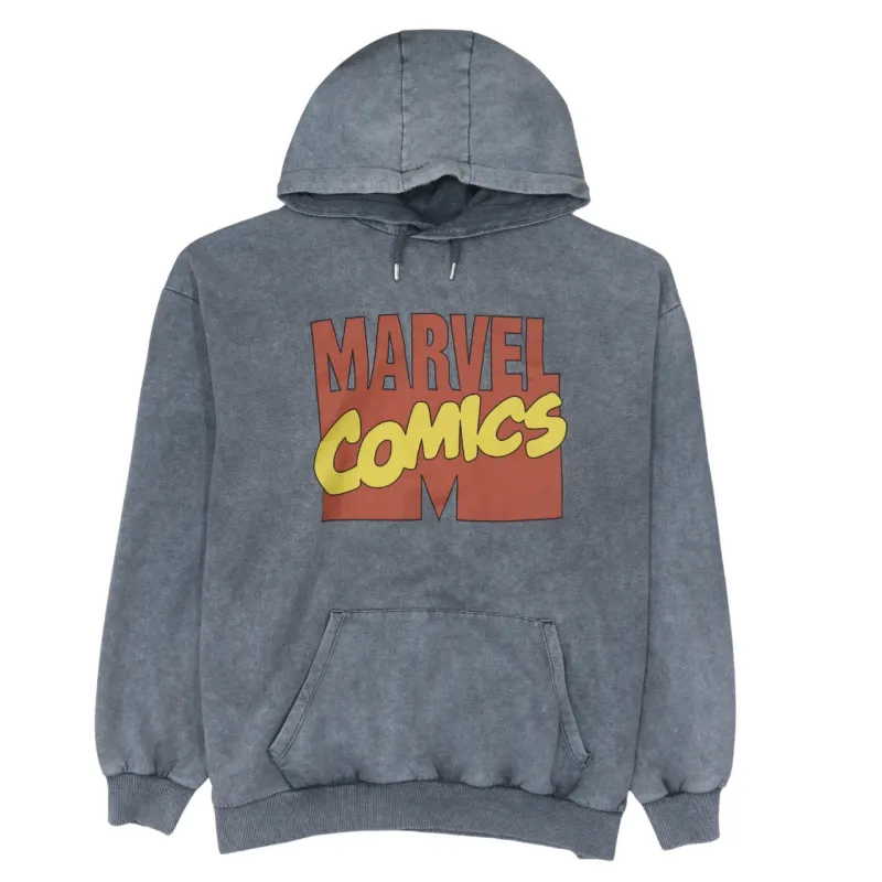 Marvel 90's Spellout Pullover Hoodie XLarge Grey sold by Vintage Club