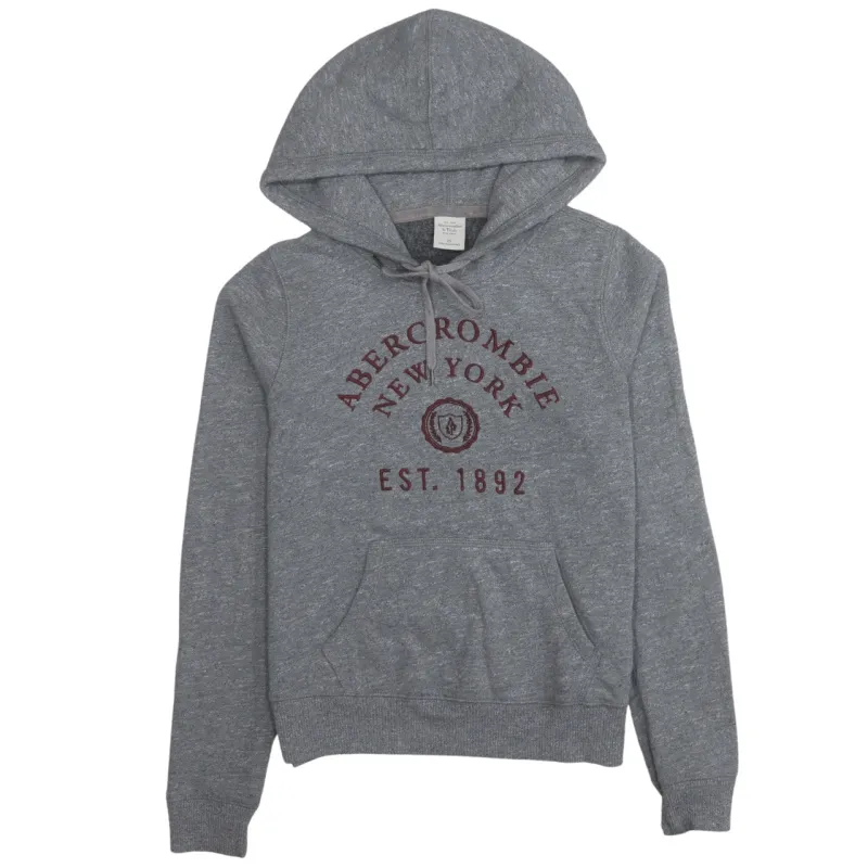Abercrombie&Fitch 90's Spellout Pullover Hoodie XSmall Grey made by Abercrombie & Fitch