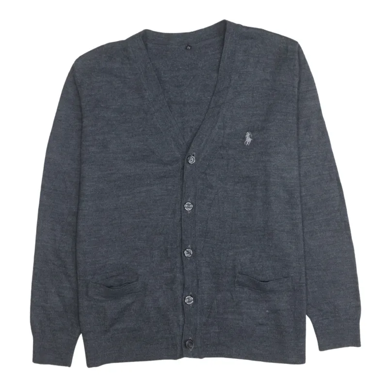 Polo Ralph Lauren 90's Lightweight Button Up Cardigan Large  Grey sold by Vintage Club