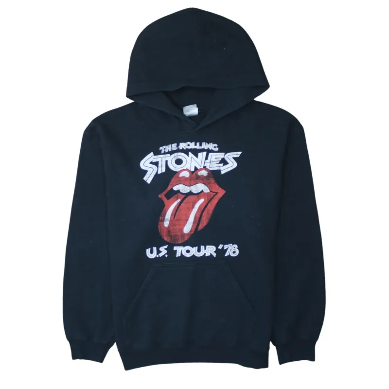 Gildan 90's The Rolling Stones Pullover Hoodie Small Black made by Gildan