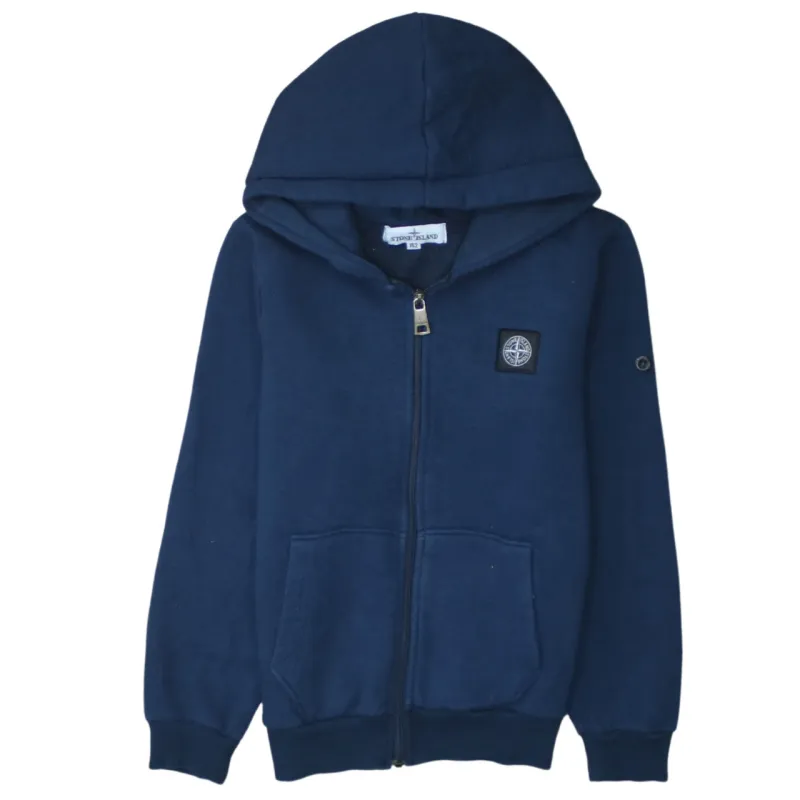 Stone Island 90's Lightweight Full Zip Up Hoodie XSmall Navy Blue sold by Vintage Club