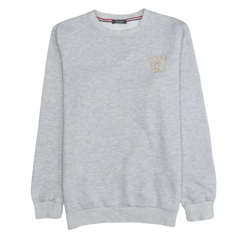Gucci 90's Lightweight Crew Neck Sweatshirt Medium Grey made by Gucci