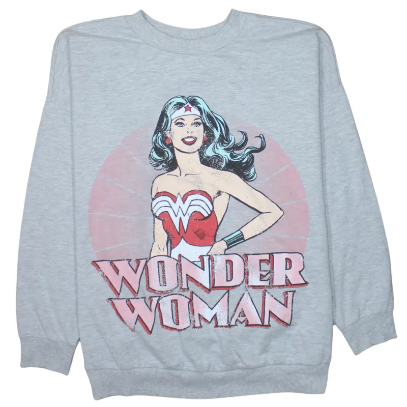 Retro 90's Wonder Women Crew Neck Sweatshirt XXXLarge Grey made by Vintage Club