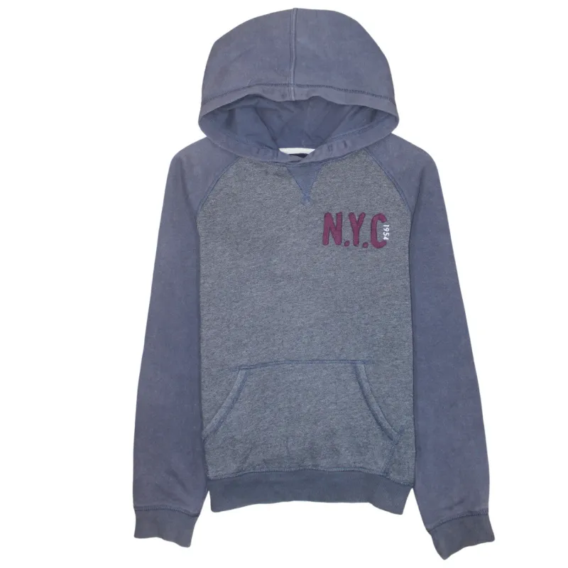 H&M 90's Drawstring Pockets Pullover Hoodie Medium  Grey made by H&M