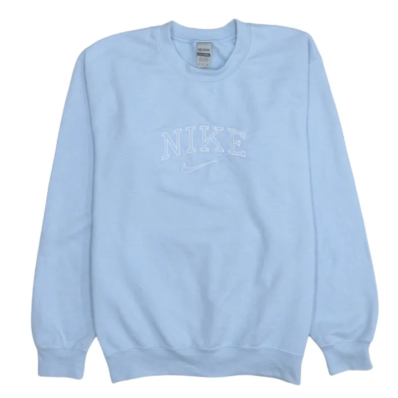 Gildan 90's Nike Crew Neck Sweatshirt Small Blue sold by Vintage Club