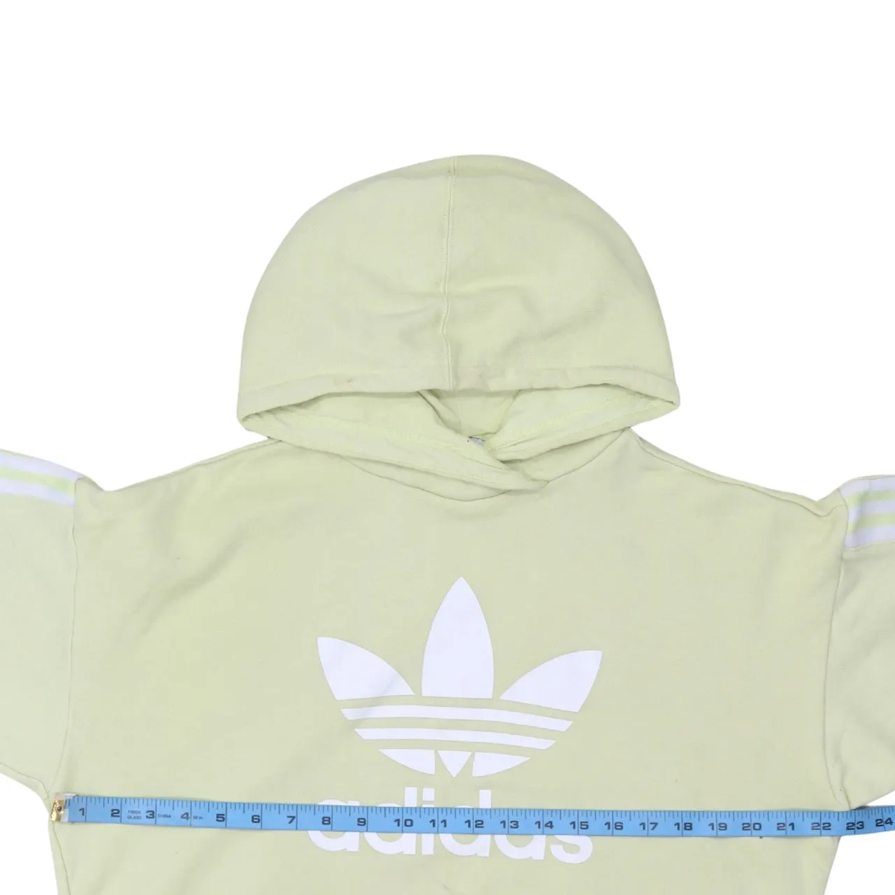 Adidas 90's Spellout Pullover Hoodie Small Yellow sold by Vintage Club product image thumbnail 5