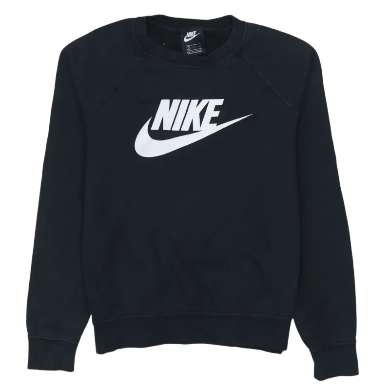 Nike 90's Center Middle Swoosh Crew Neck Sweatshirt Small Black sold by Vintage Club