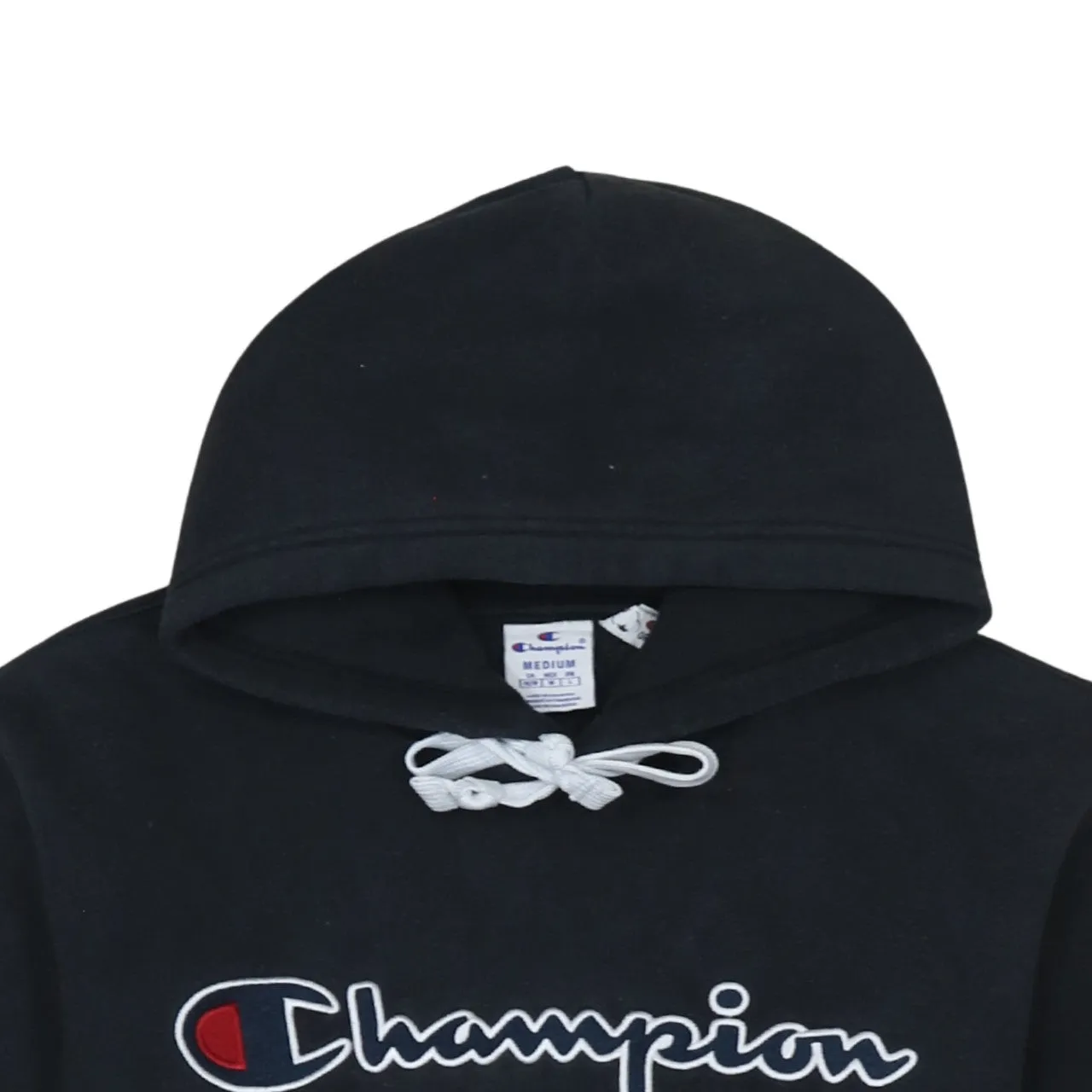 Champion 90's Spellout Pullover Hoodie Medium Black sold by Vintage Club product image thumbnail 3
