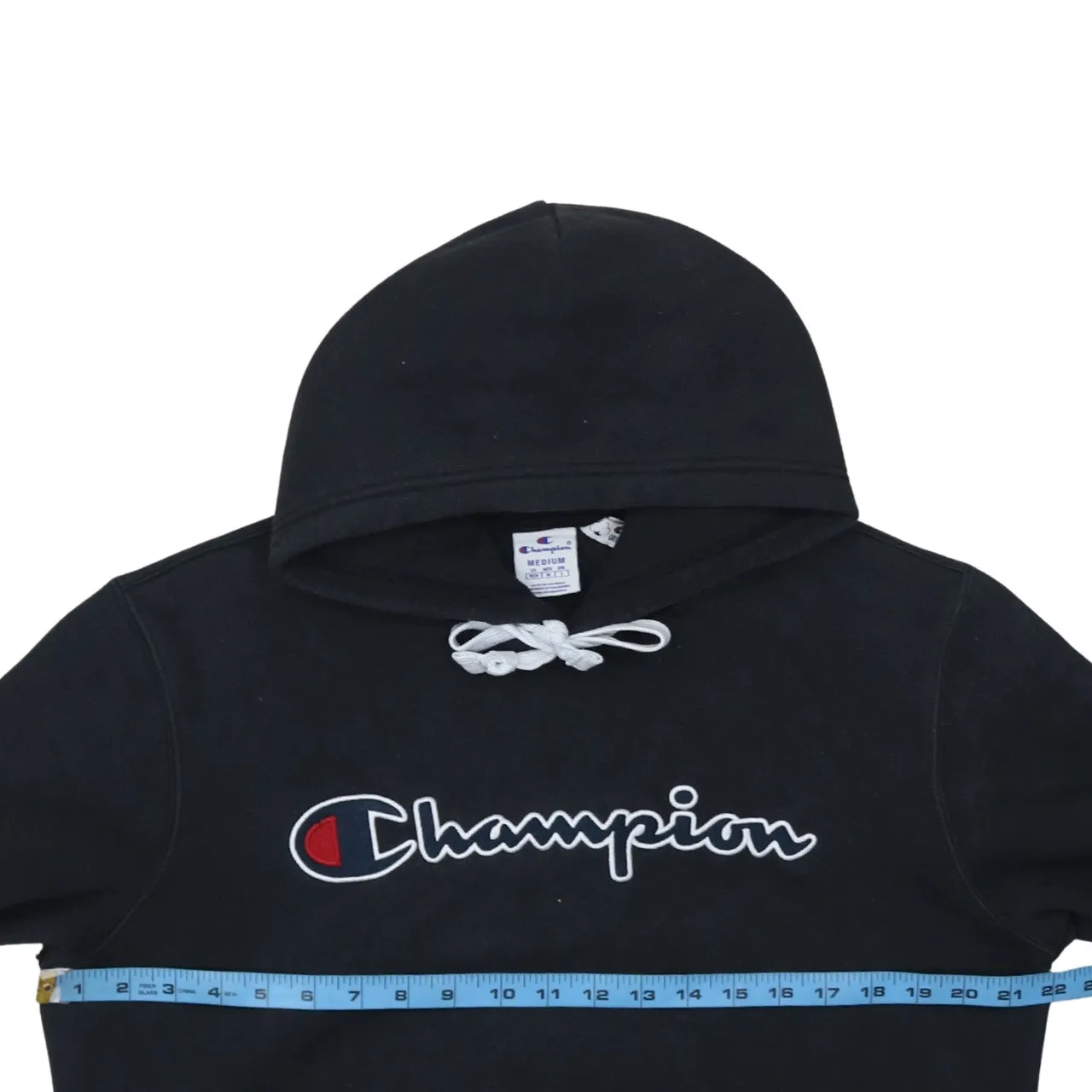 Champion 90's Spellout Pullover Hoodie Medium Black sold by Vintage Club product image thumbnail 5