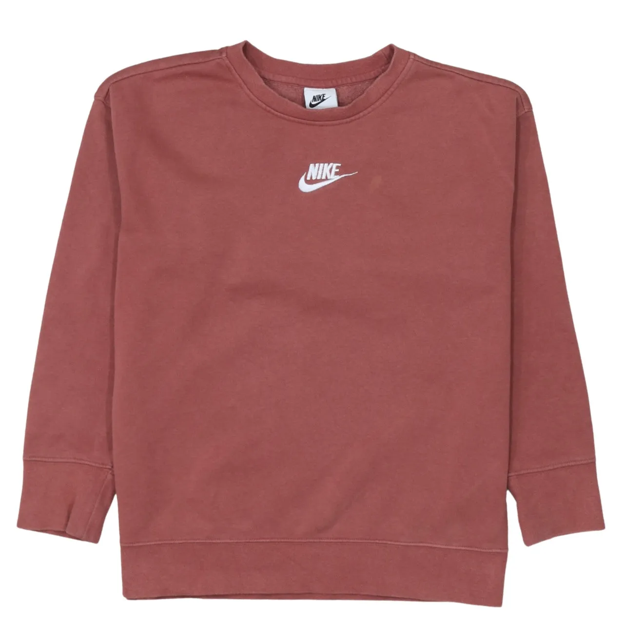 Nike 90's Center Middle Swoosh Crew Neck Sweatshirt Medium Pink sold by Vintage Club