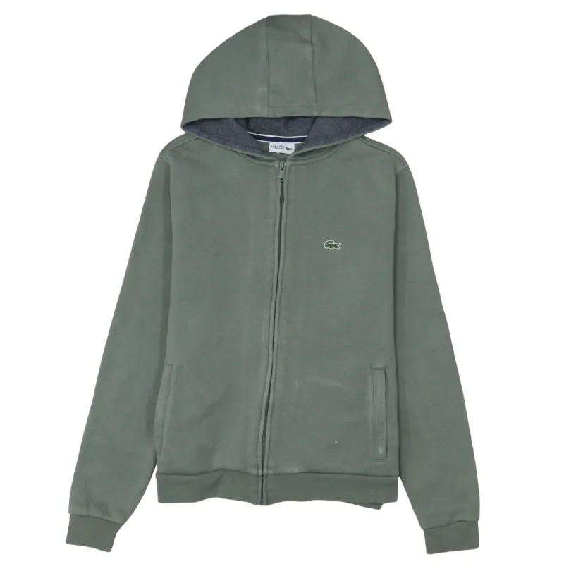 Lacoste 90's Sportswear Full Zip Up Hoodie Medium  Green made by Lacoste