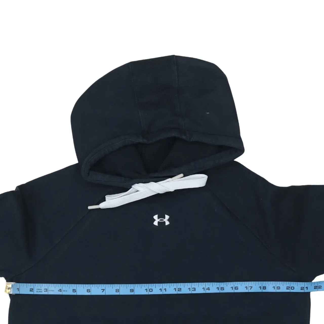 Under Armour 90's Drawstring Pockets Pullover Hoodie Medium Black sold by Vintage Club product image thumbnail 5