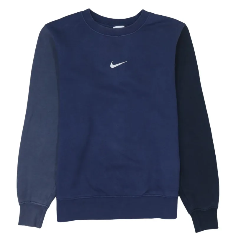Nike 90's Center Middle Swoosh Crew Neck Sweatshirt XSmall Navy Blue sold by Vintage Club