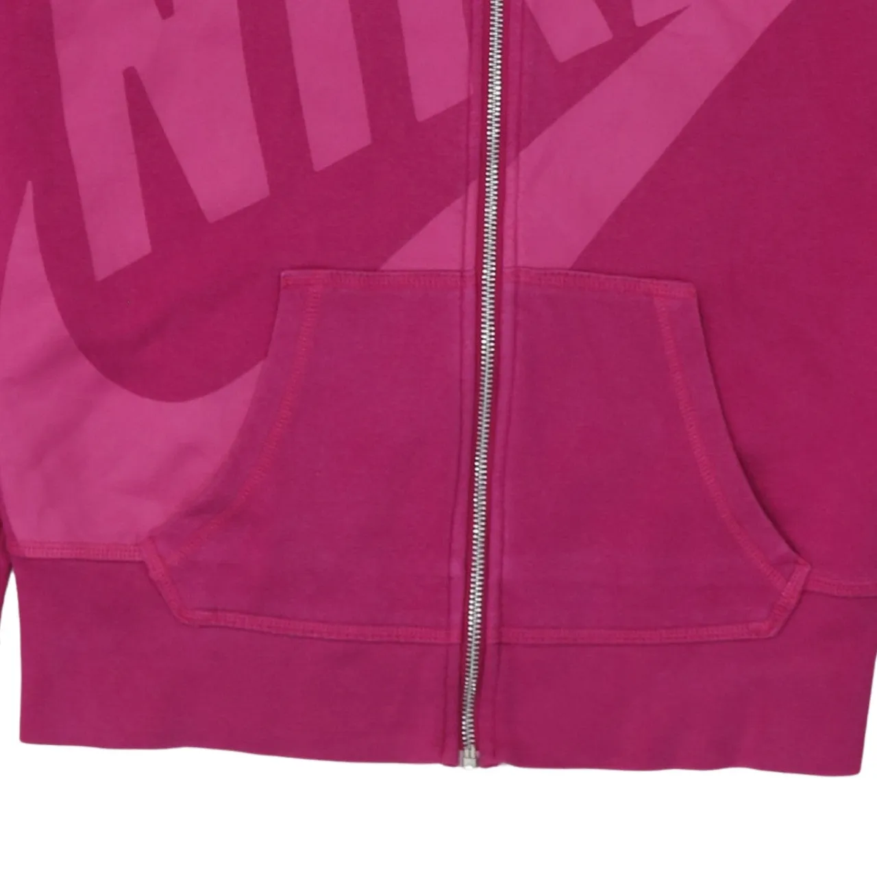 Nike 90's Center Middle Swoosh Full Zip Up Hoodie Medium Pink sold by Vintage Club product image thumbnail 4