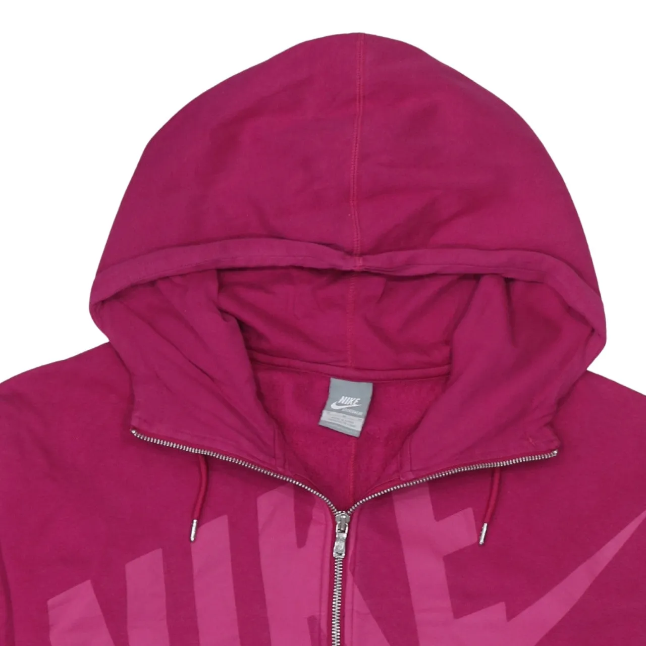 Nike 90's Center Middle Swoosh Full Zip Up Hoodie Medium Pink sold by Vintage Club product image thumbnail 3