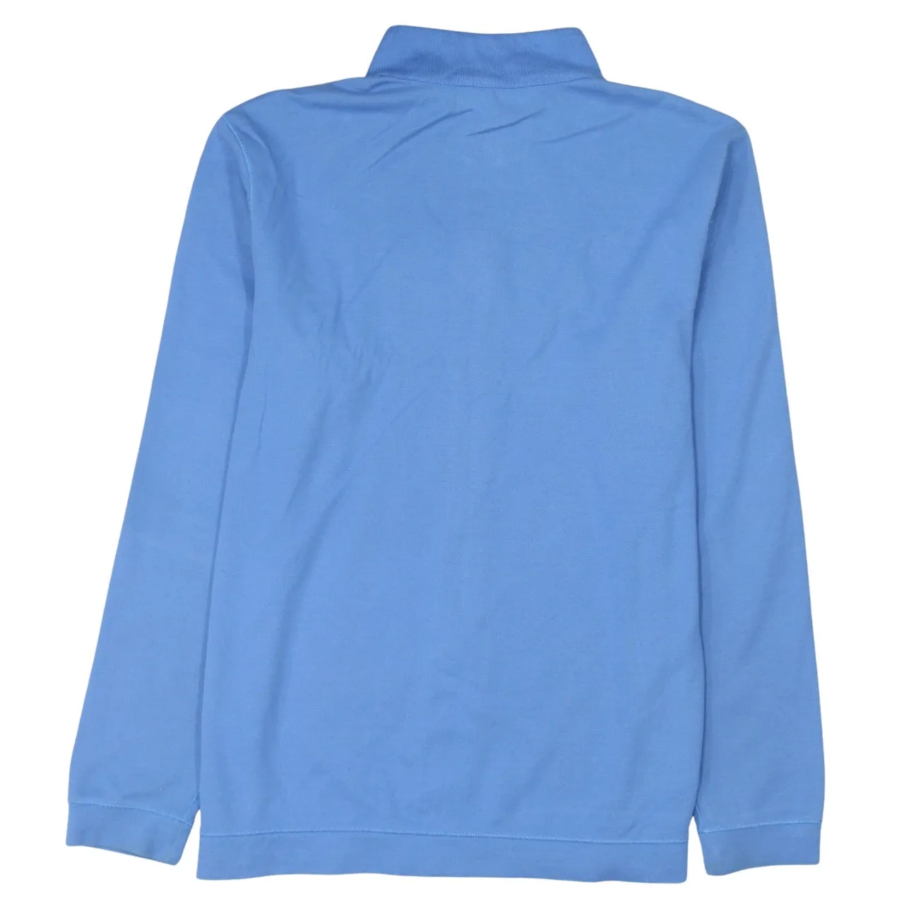 HUGO BOSS Light Blue Zip Sweatshirt Women's XLarge Stand Collar Minimal Logo-Free Top Jacket sold by Vintage Club product image thumbnail 2