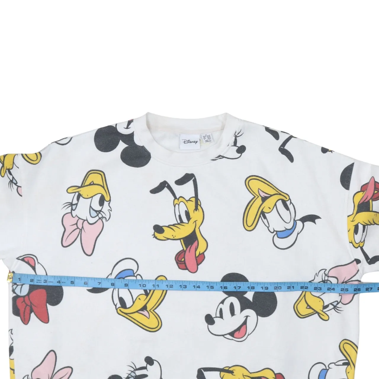 Disney 90's Plain Crew Neck Sweatshirt XLarge White sold by Vintage Club product image thumbnail 5