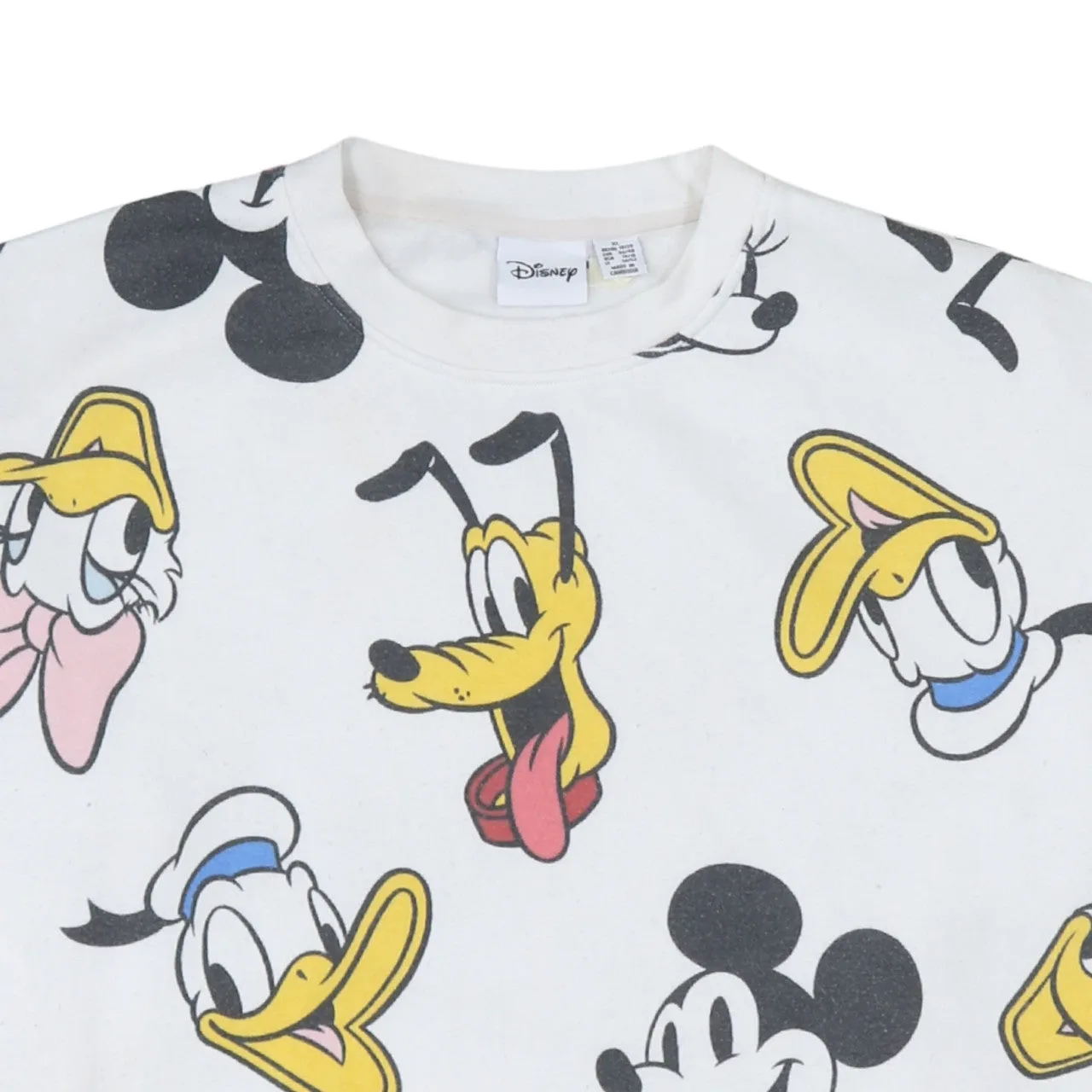 Disney 90's Plain Crew Neck Sweatshirt XLarge White sold by Vintage Club product image thumbnail 3