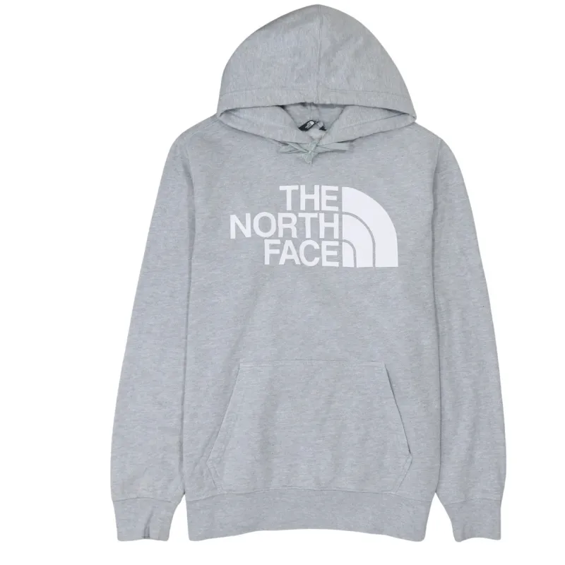 The North Face 90's Spellout Pullover Hoodie Large Grey sold by Vintage Club