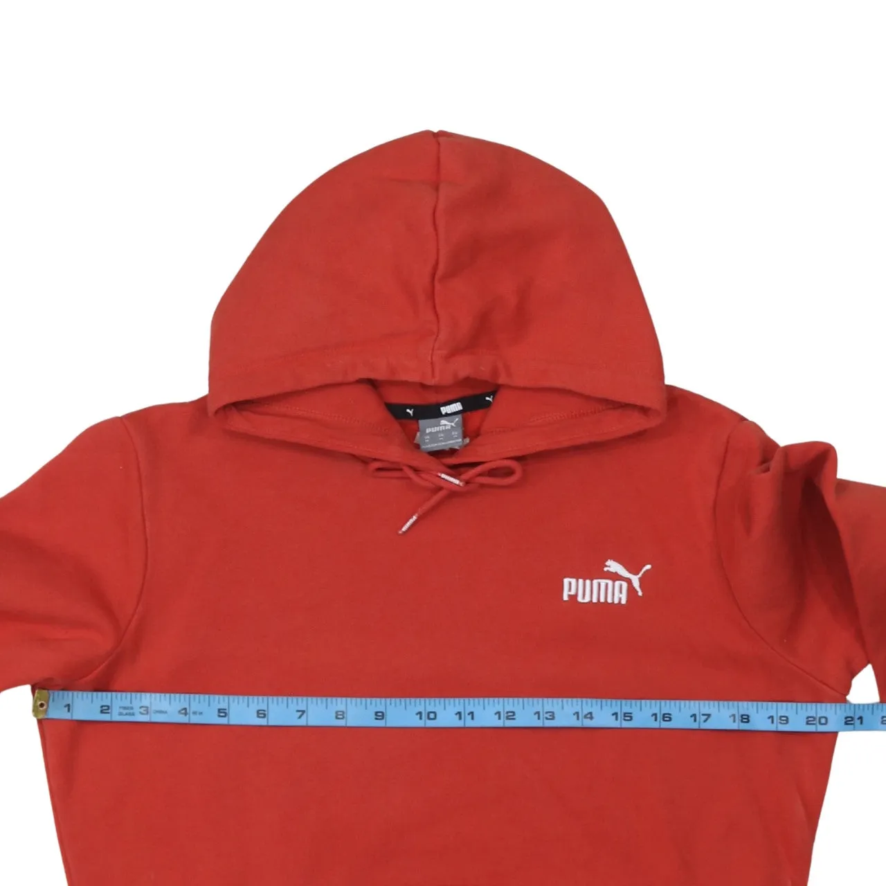 Puma 90's Drawstring Pockets Pullover Hoodie Medium Orange sold by Vintage Club product image thumbnail 5