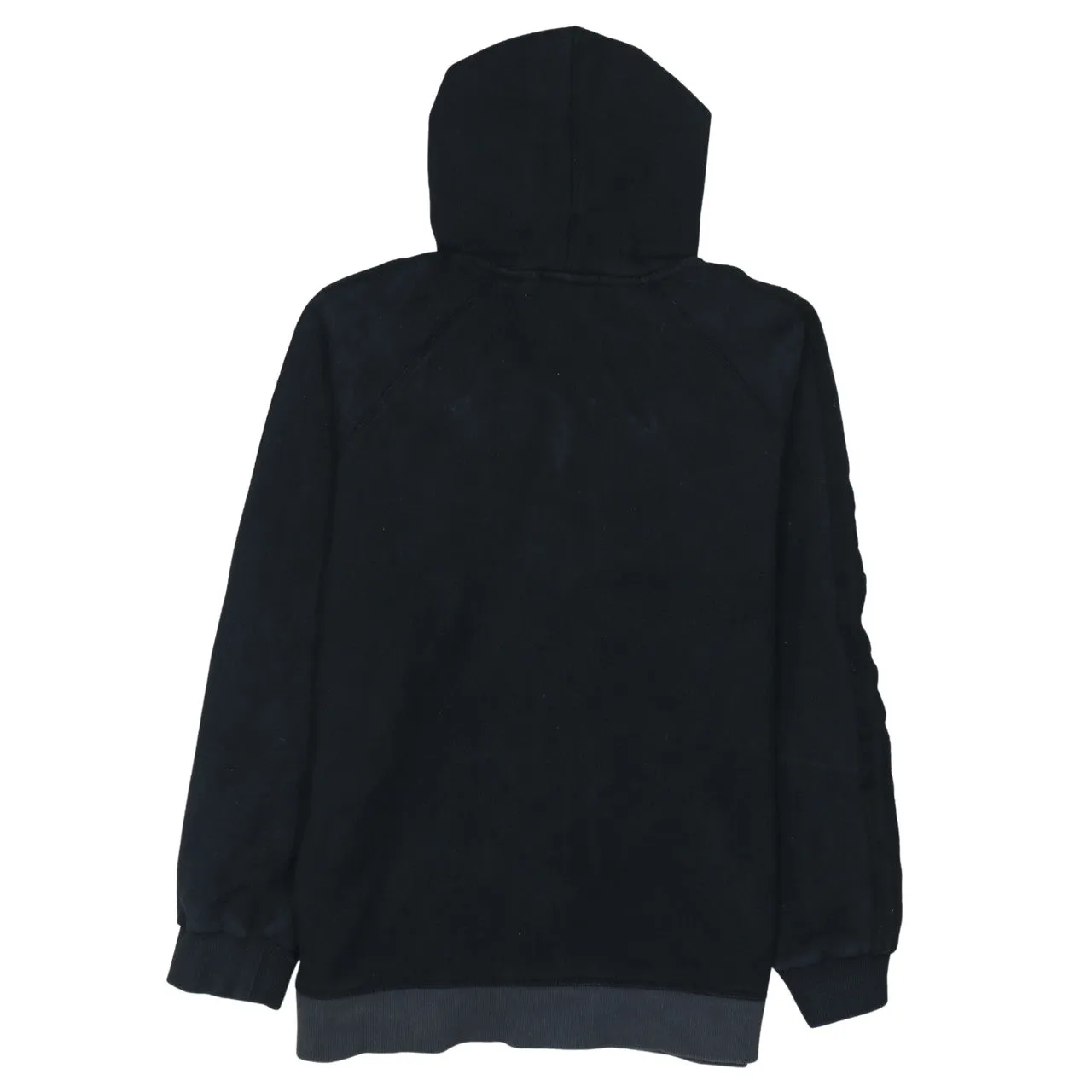 Adidas 90's Drawstring Pockets Full Zip Up Hoodie Medium Black sold by Vintage Club product image thumbnail 2