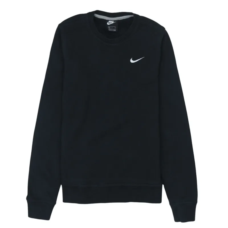Nike 90's Swoosh Crew Neck Sweatshirt Small Black sold by Vintage Club