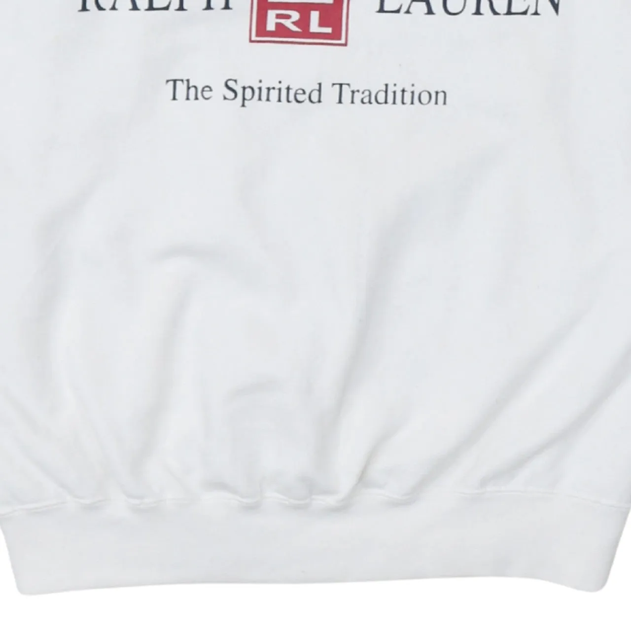 Chaps Ralph Lauren 90's Spellout Crew Neck Sweatshirt Medium White sold by Vintage Club product image thumbnail 4
