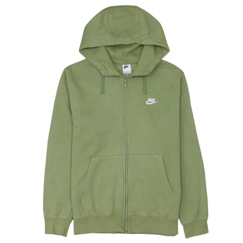 Nike 90's Swoosh Full Zip Up Hoodie Large Green made by Nike