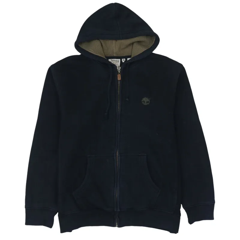 Timberland 90's Lightweight Full Zip Up Hoodie Medium Black made by Timberland