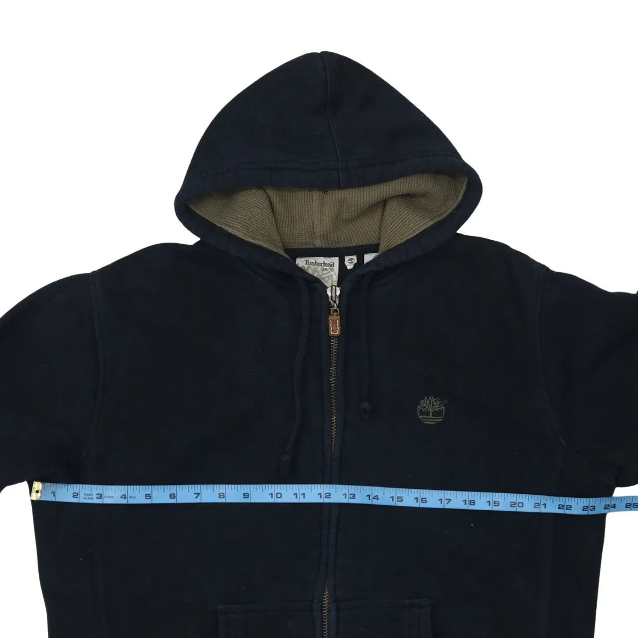 Timberland 90's Lightweight Full Zip Up Hoodie Medium Black sold by Vintage Club product image thumbnail 5