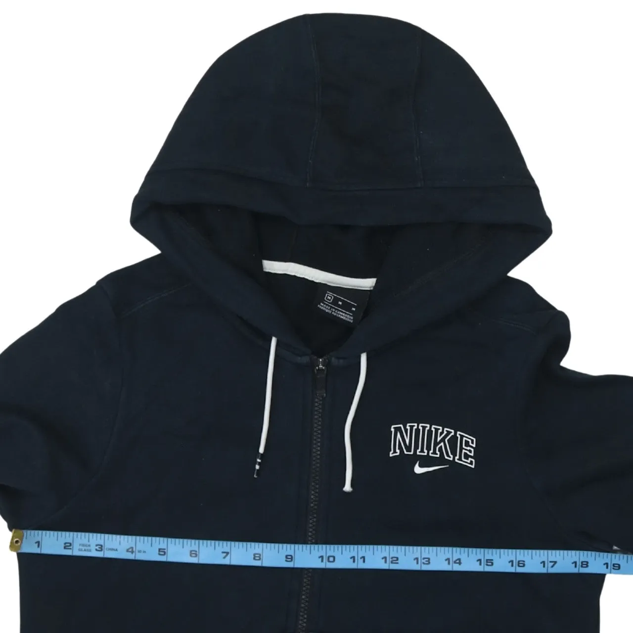 Nike 90's Swoosh Full Zip Up Hoodie Medium Black sold by Vintage Club product image thumbnail 5