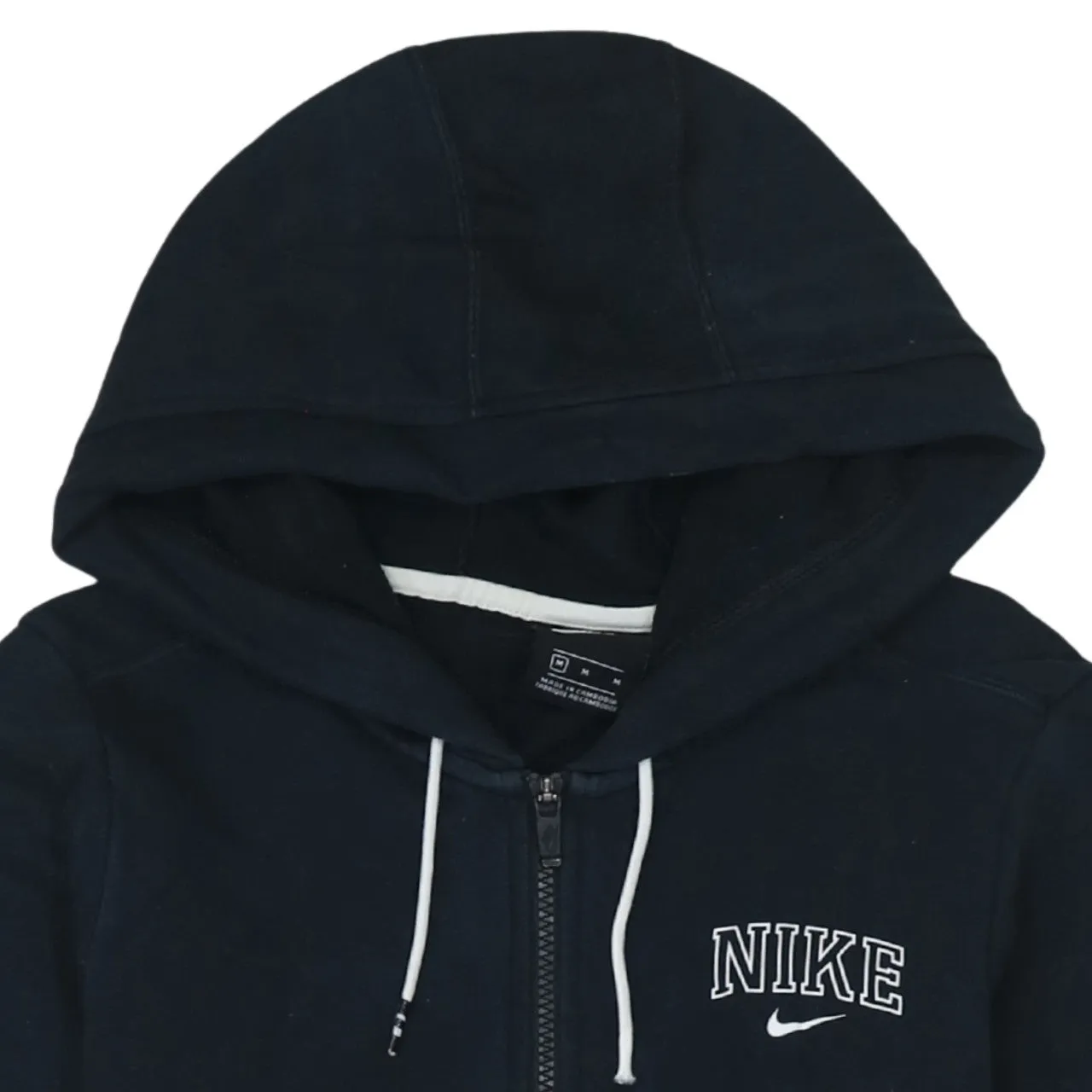 Nike 90's Swoosh Full Zip Up Hoodie Medium Black sold by Vintage Club product image thumbnail 3