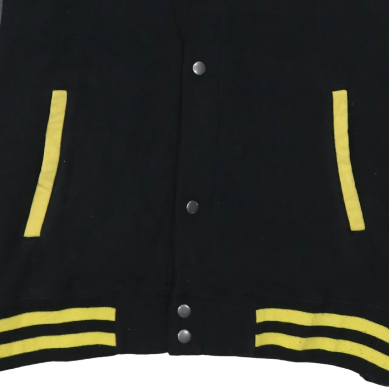 Harry Potter Black Grey Hoodie Women’s XLarge Hufflepuff Badge Embroidered H Varsity Jacket sold by Vintage Club product image thumbnail 4