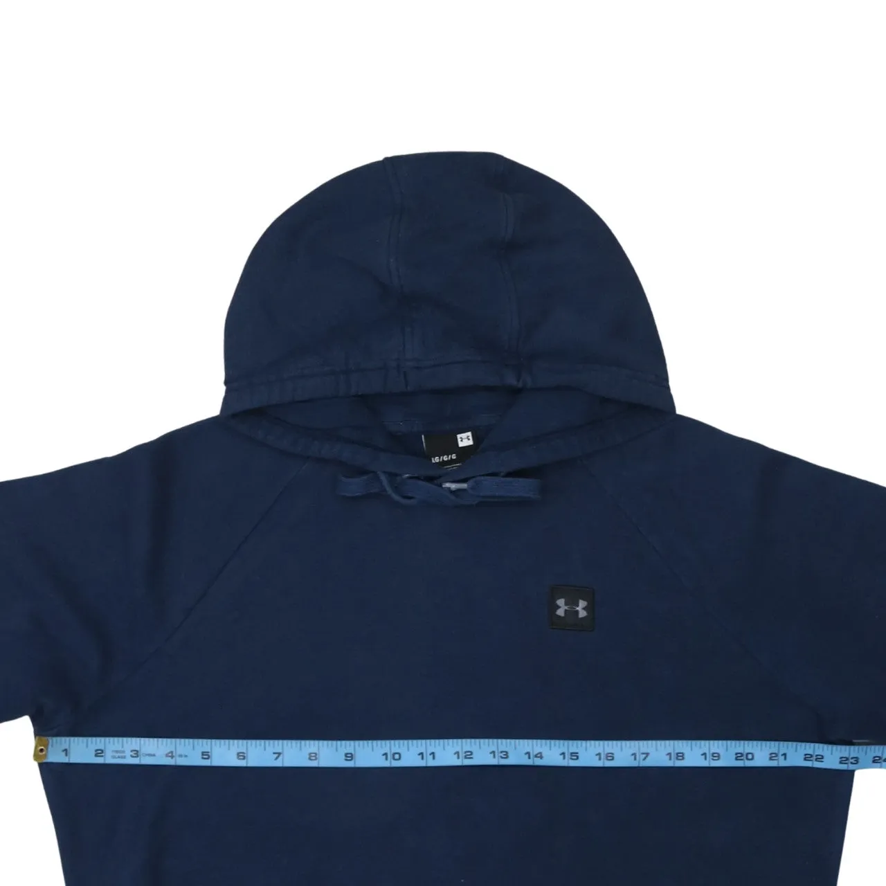 Under Armour 90's Drawstring Pockets Pullover Hoodie Large Navy Blue sold by Vintage Club product image thumbnail 5
