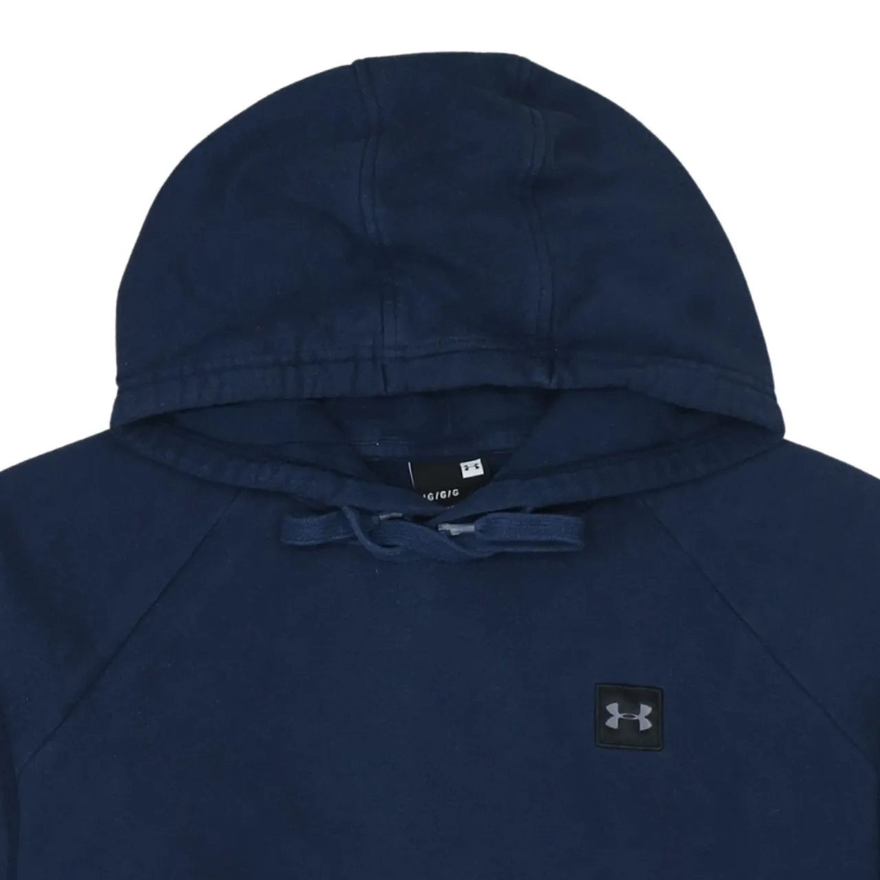 Under Armour 90's Drawstring Pockets Pullover Hoodie Large Navy Blue sold by Vintage Club product image thumbnail 3