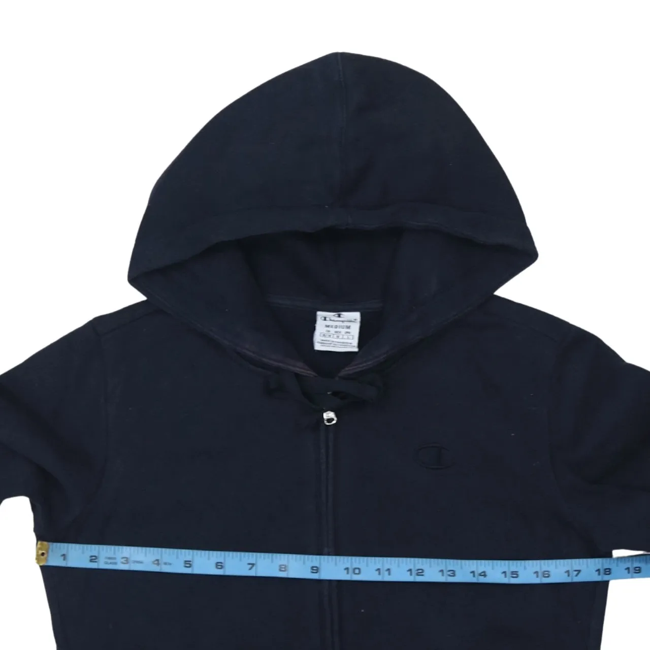 Champion 90's Lightweight Full Zip Up Hoodie Medium Navy Blue sold by Vintage Club product image thumbnail 5
